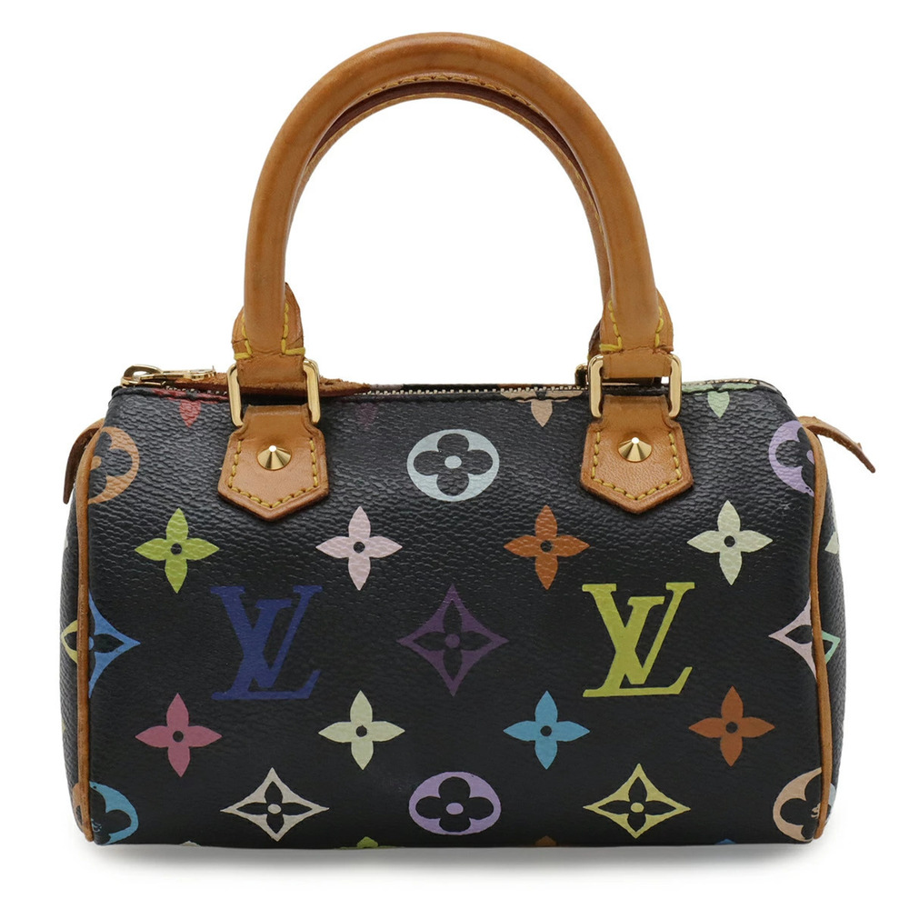 LOUIS VUITTON Monogram Multicolor Speedy Handbag Noir Black